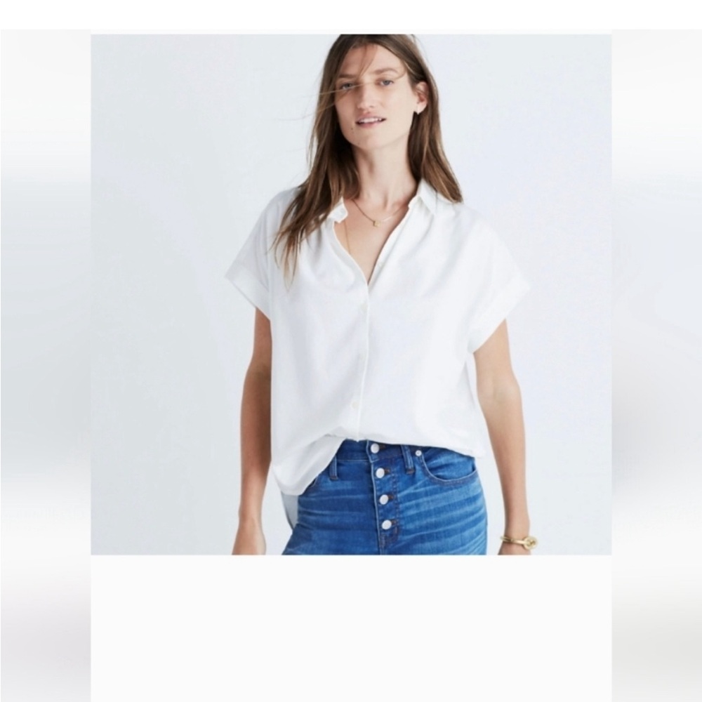 Madewell White Boxy Shirt Sz X Small